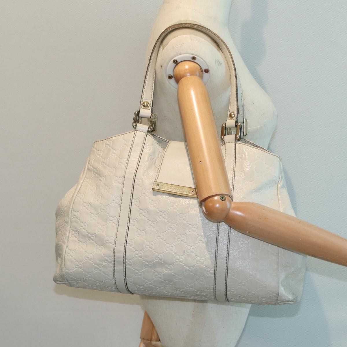 Gucci ssima White Canvas Handbag (Pre-Owned) Size ONE SIZE - 18 Thumbnail