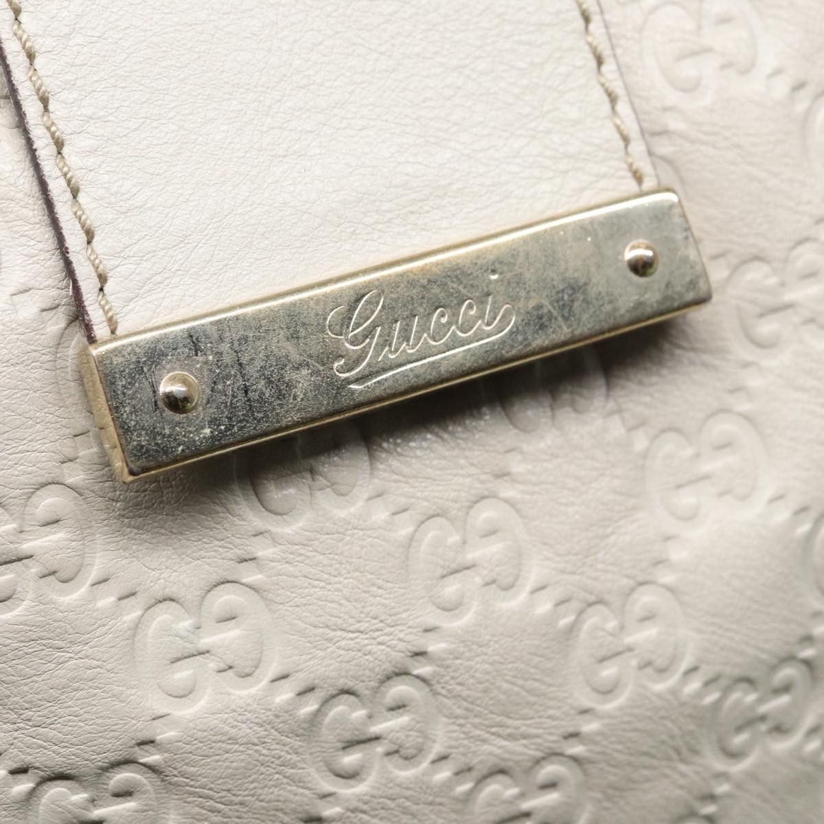 Gucci ssima White Canvas Handbag (Pre-Owned) Size ONE SIZE - 16 Thumbnail