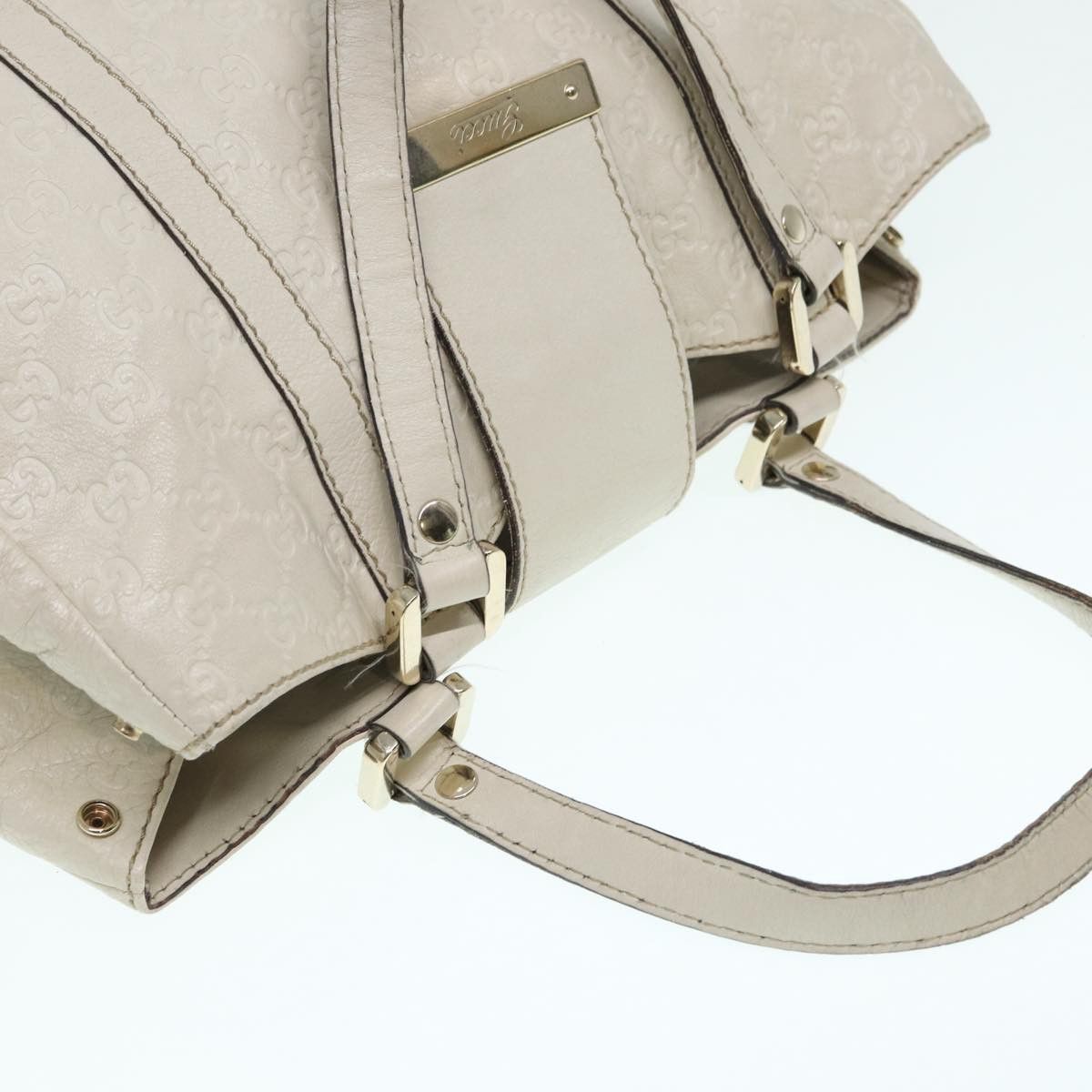 Gucci ssima White Canvas Handbag (Pre-Owned) Size ONE SIZE - 10 Thumbnail