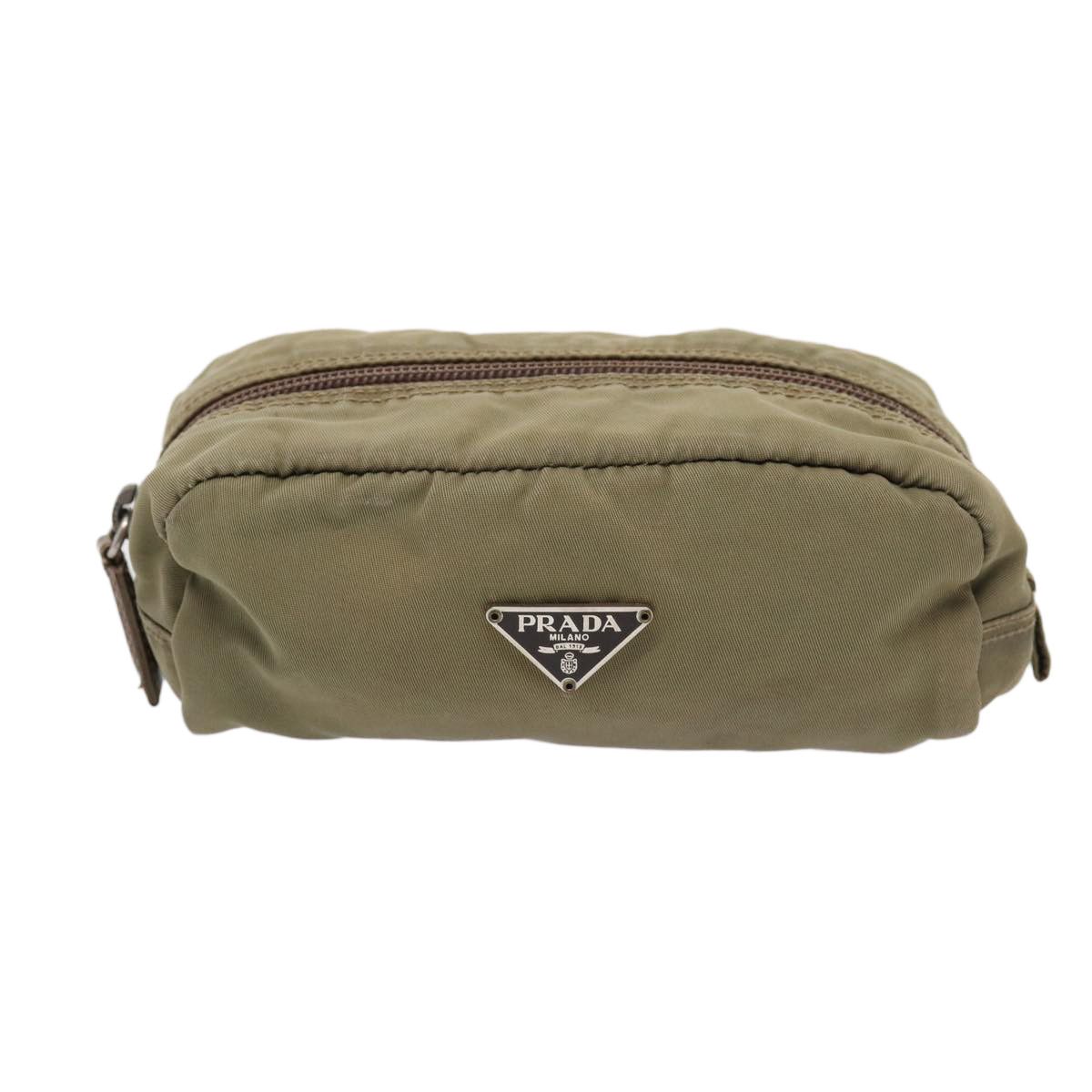 Prada Tessuto Khaki Synthetic Clutch Bag (Pre-Owned) Size ONE SIZE - 10 Thumbnail