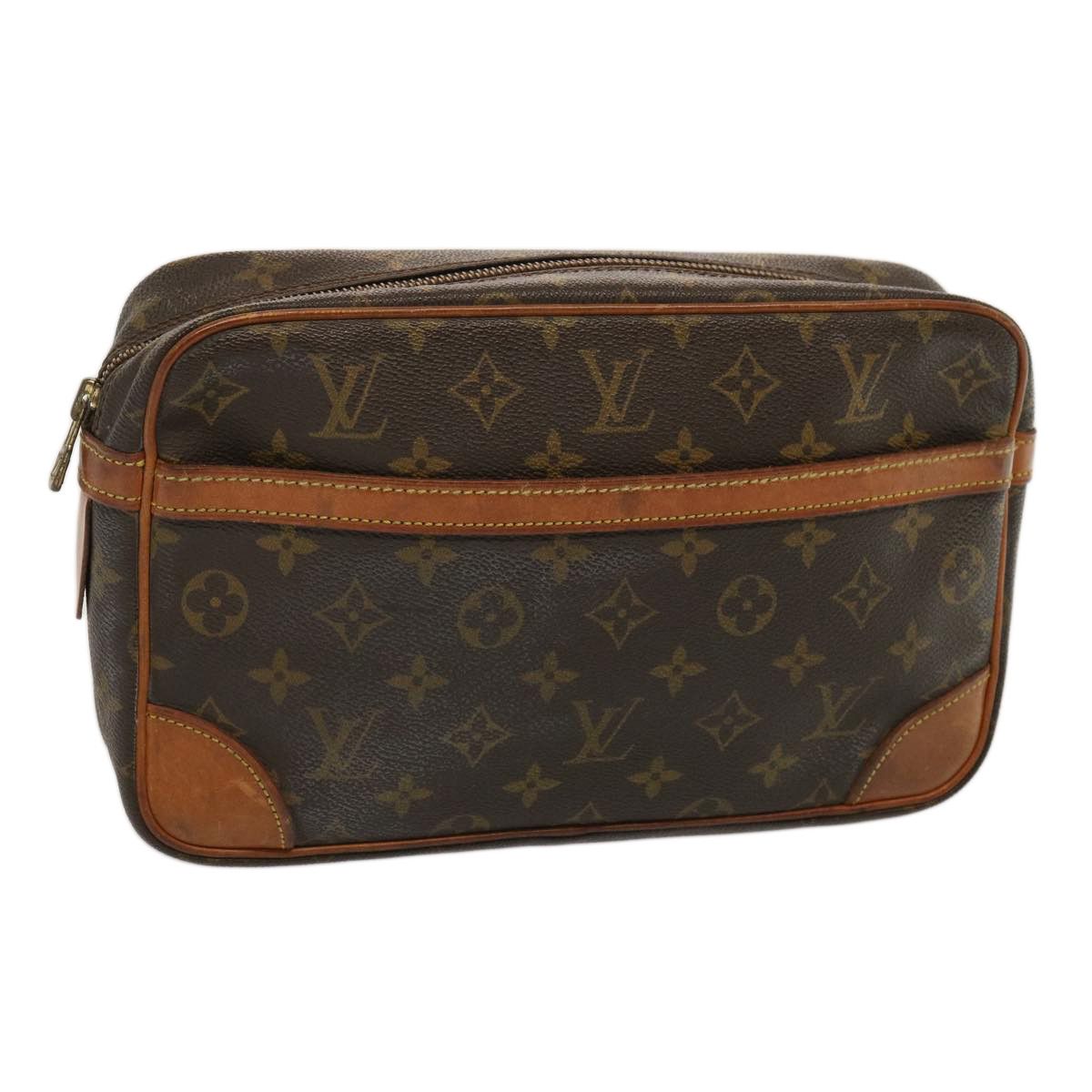 Louis Vuitton Compiegne 28 Brown Canvas Clutch Bag (Pre-Owned) Size ONE SIZE - 11 Thumbnail