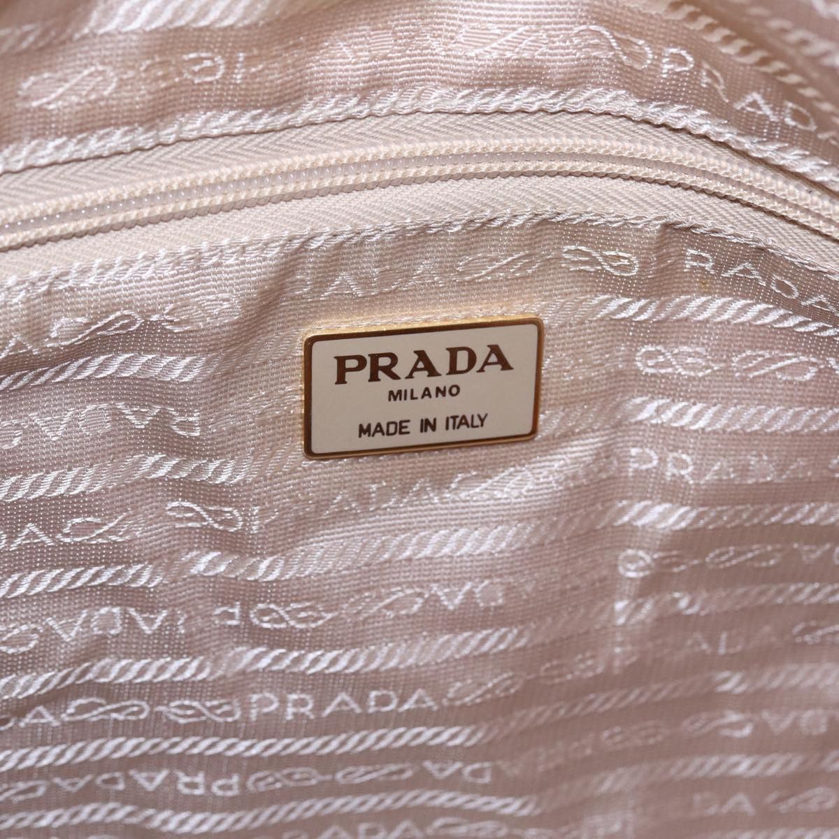 Prada Tessuto Beige Synthetic Handbag (Pre-Owned) Size ONE SIZE - 14 Thumbnail