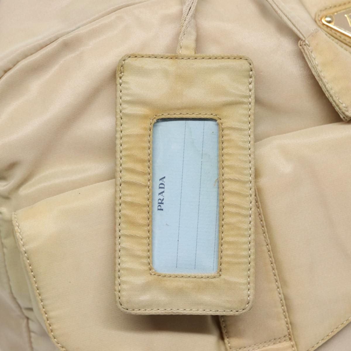 Prada Tessuto Beige Synthetic Handbag (Pre-Owned) Size ONE SIZE - 16 Thumbnail
