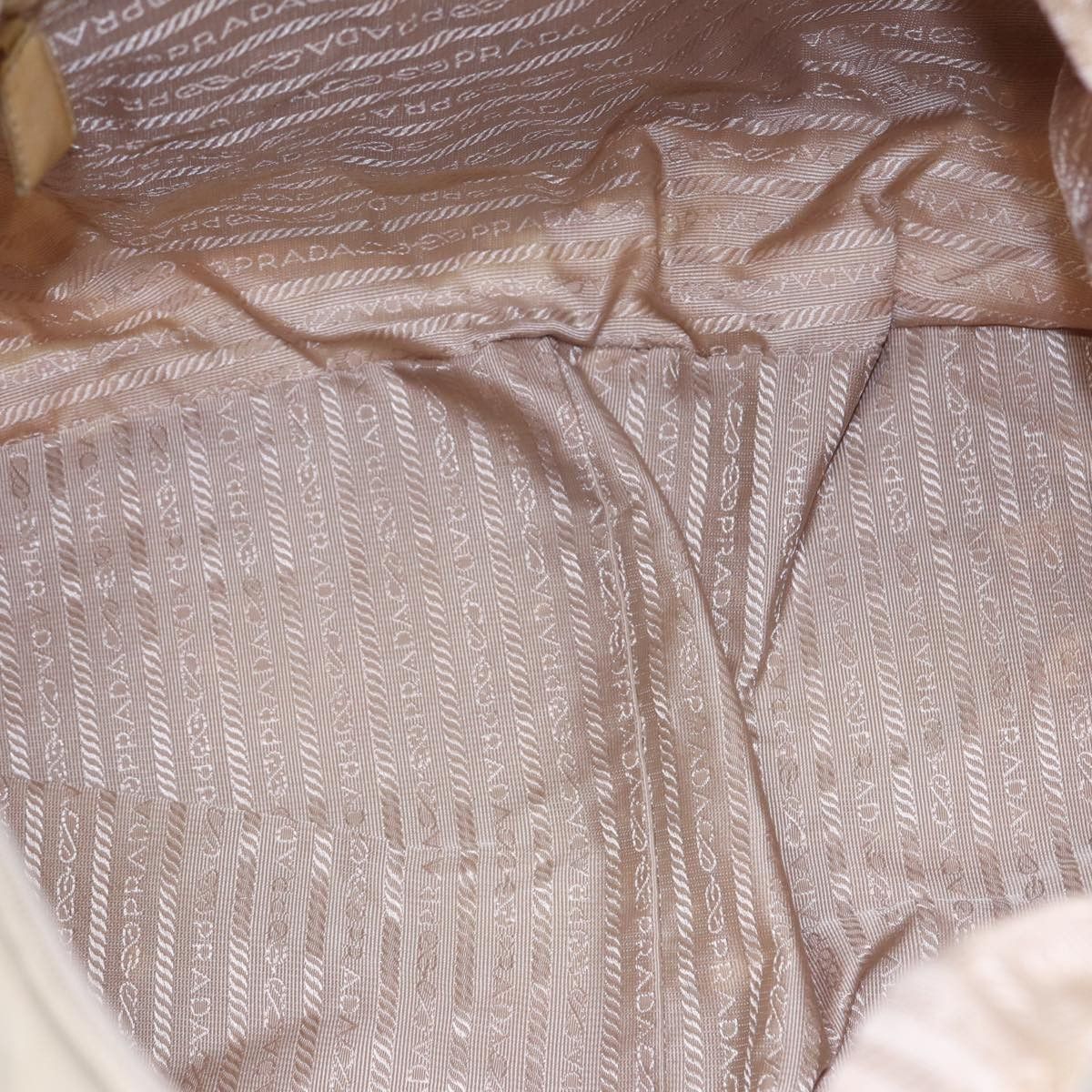 Prada Tessuto Beige Synthetic Handbag (Pre-Owned) Size ONE SIZE - 12 Thumbnail