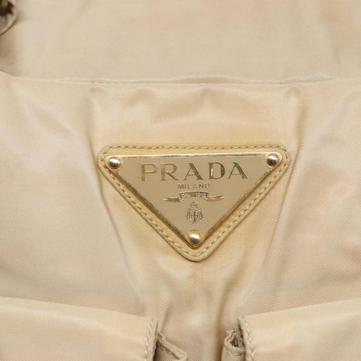 Prada Tessuto Beige Synthetic Handbag (Pre-Owned) Size ONE SIZE - 11 Thumbnail