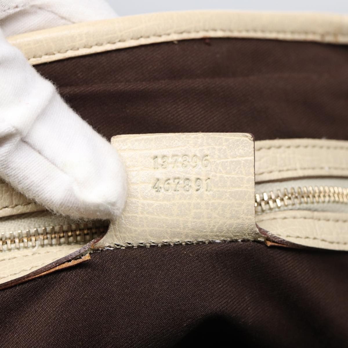 Gucci Sherry Beige Canvas Tote Bag (Pre-Owned) Size ONE SIZE - 6 Thumbnail
