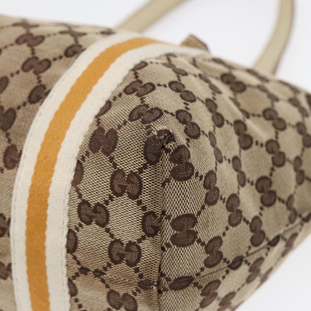 Gucci Sherry Beige Canvas Tote Bag (Pre-Owned) Size ONE SIZE - 13 Thumbnail
