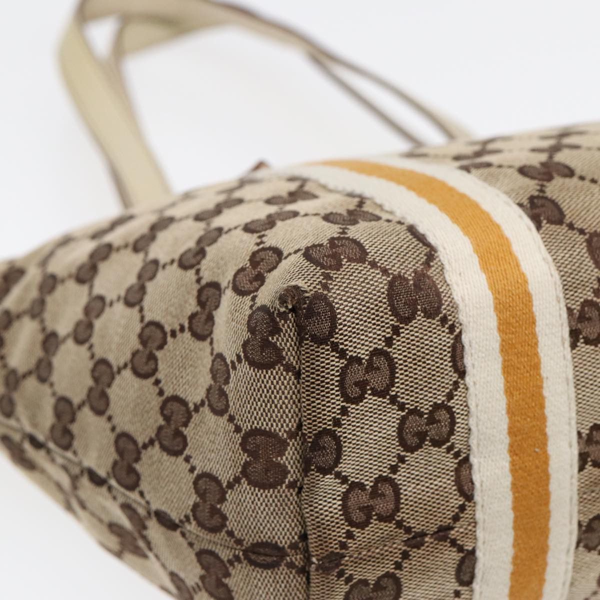 Gucci Sherry Beige Canvas Tote Bag (Pre-Owned) Size ONE SIZE - 16 Thumbnail