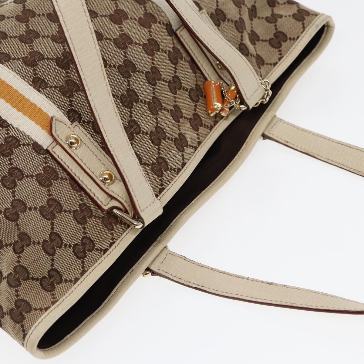 Gucci Sherry Beige Canvas Tote Bag (Pre-Owned) Size ONE SIZE - 11 Thumbnail