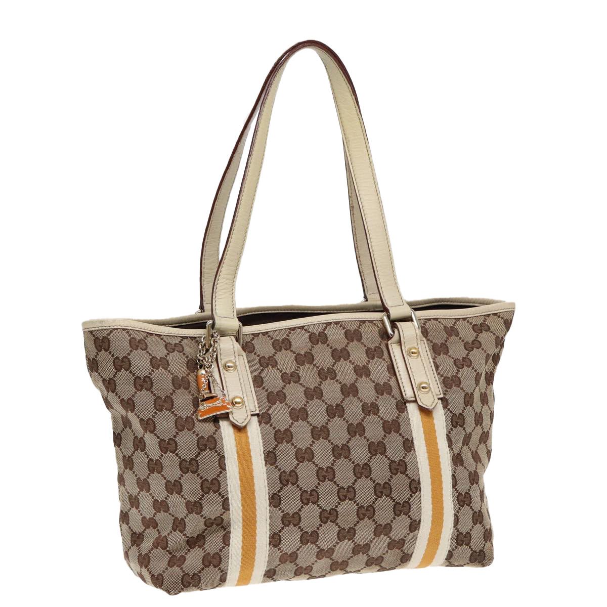 Gucci Sherry Beige Canvas Tote Bag (Pre-Owned) Size ONE SIZE - 18 Thumbnail