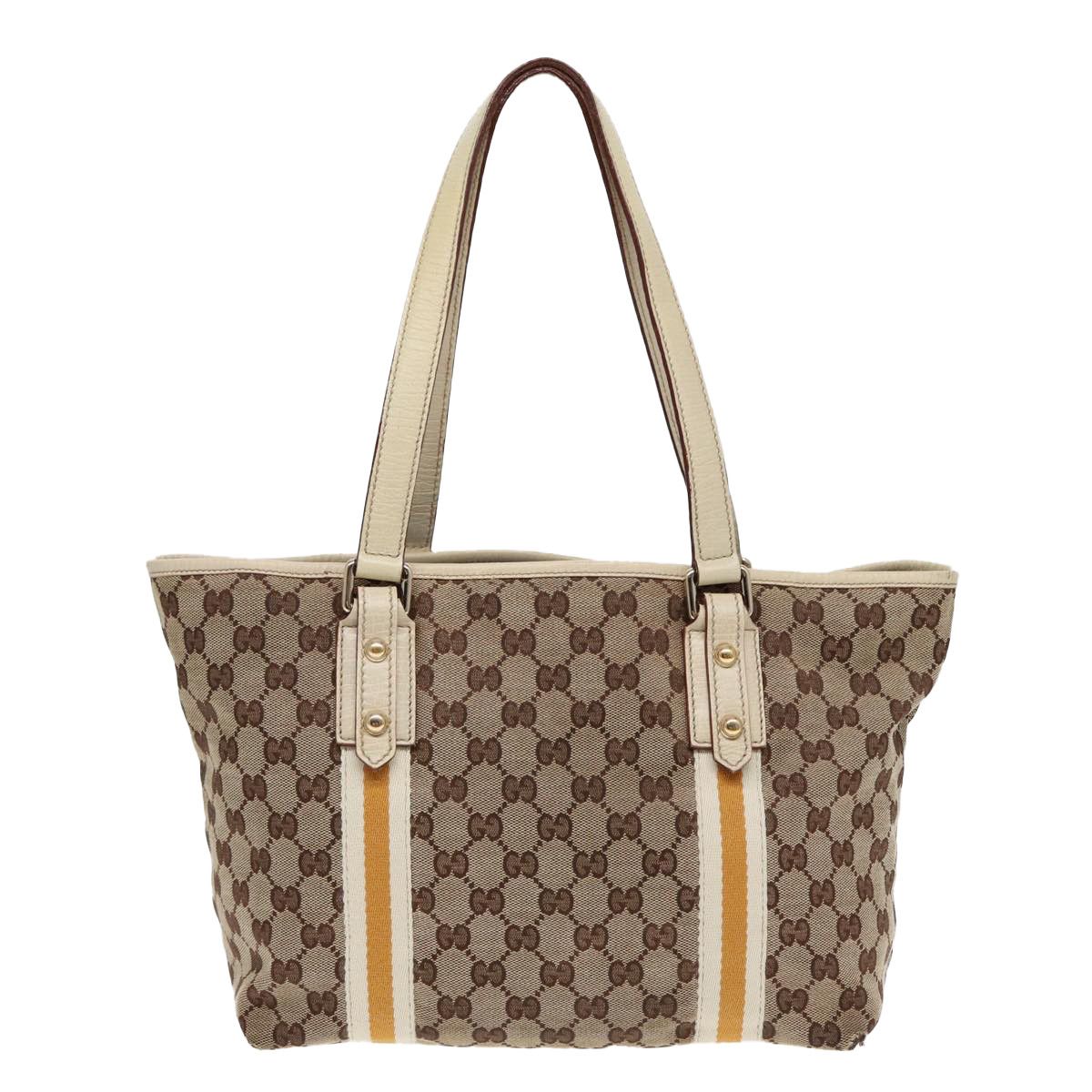 Gucci Sherry Beige Canvas Tote Bag (Pre-Owned) Size ONE SIZE - 2 Thumbnail