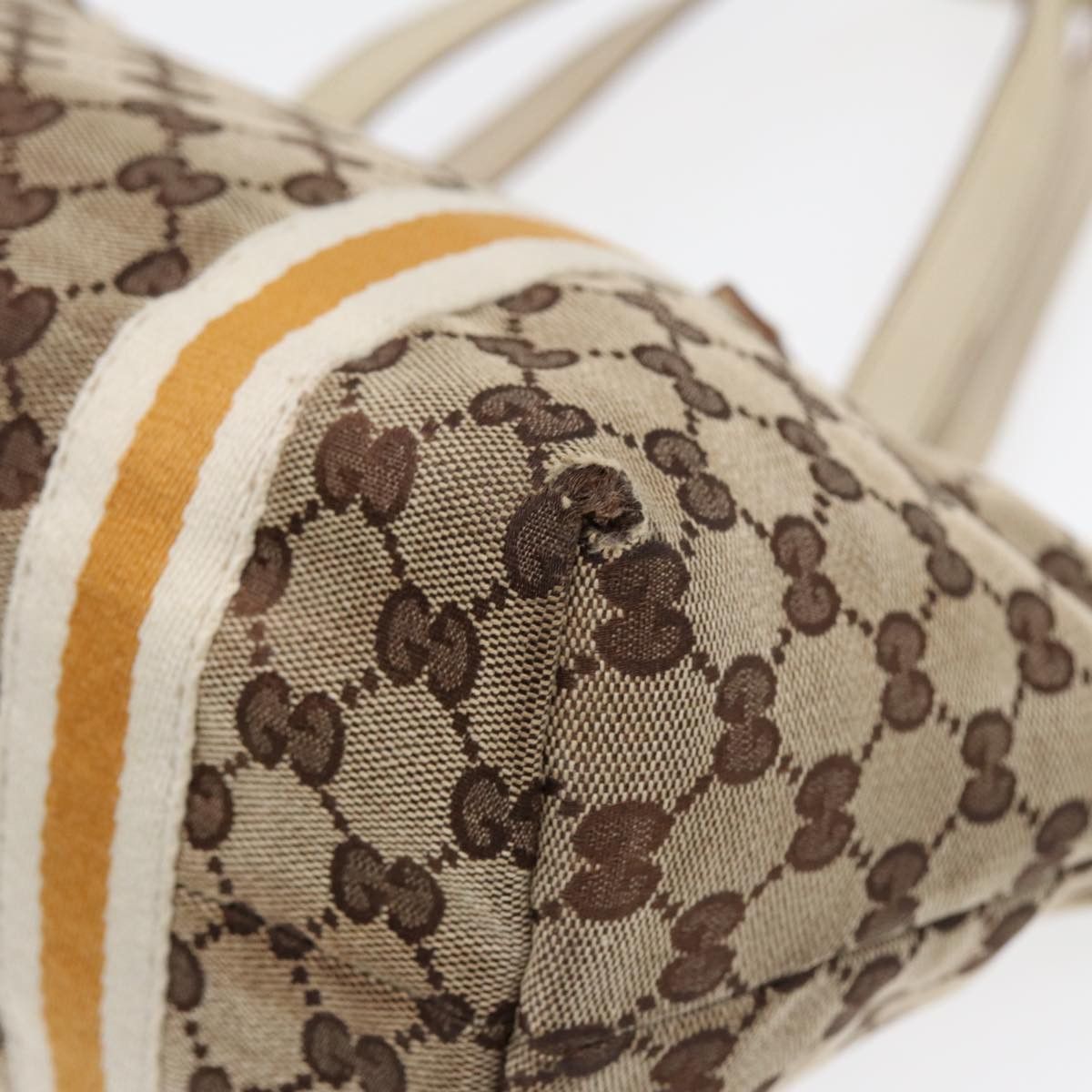 Gucci Sherry Beige Canvas Tote Bag (Pre-Owned) Size ONE SIZE - 15 Thumbnail