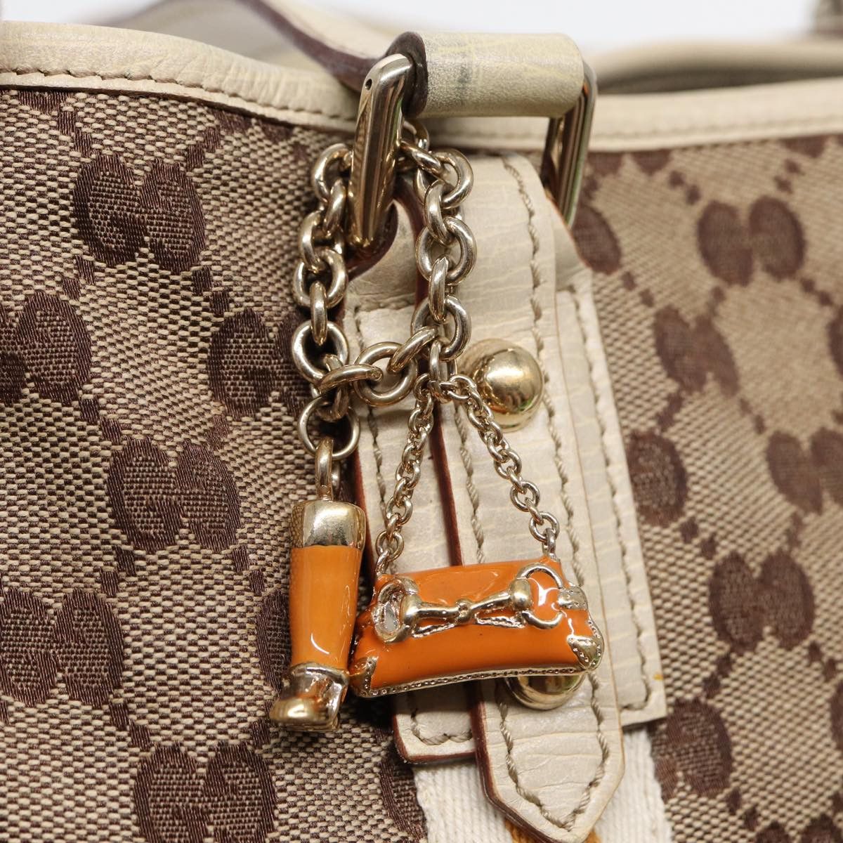 Gucci Sherry Beige Canvas Tote Bag (Pre-Owned) Size ONE SIZE - 8 Thumbnail