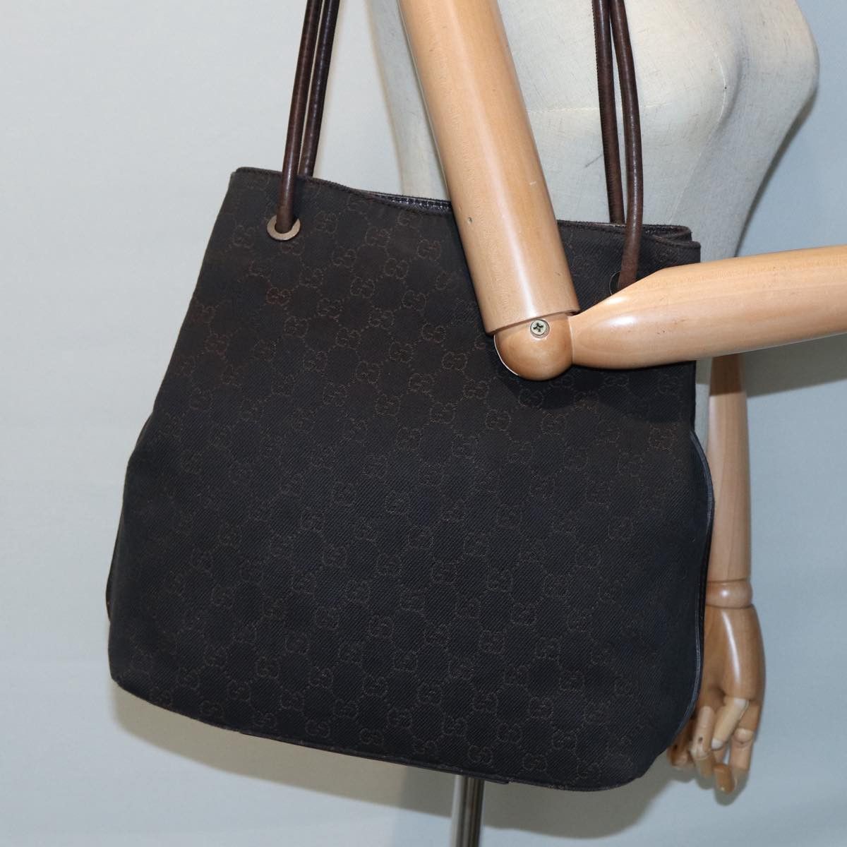 Gucci Gg Canvas Black Canvas Shoulder Bag (Pre-Owned) Size ONE SIZE - 8 Thumbnail