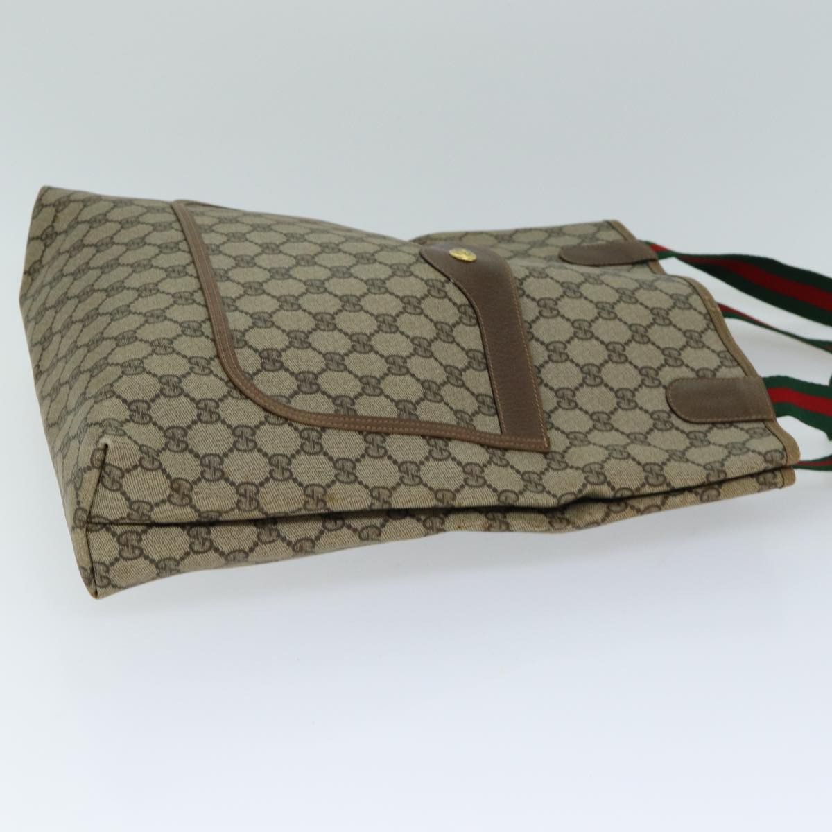 Gucci Gg Supreme Beige Canvas Tote Bag (Pre-Owned) Size ONE SIZE - 4 Thumbnail