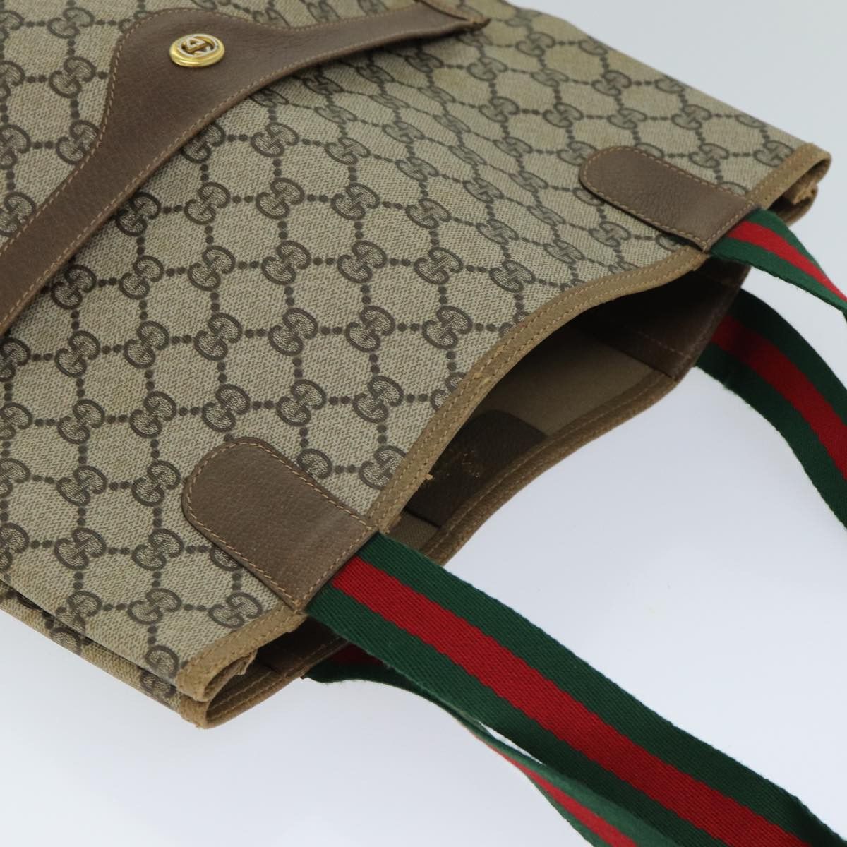 Gucci Gg Supreme Beige Canvas Tote Bag (Pre-Owned) Size ONE SIZE - 10 Thumbnail