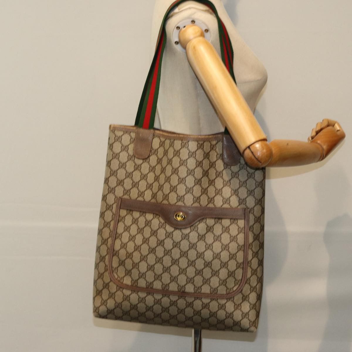 Gucci Gg Canvas Beige Canvas Tote Bag (Pre-Owned) Size ONE SIZE - 7 Thumbnail
