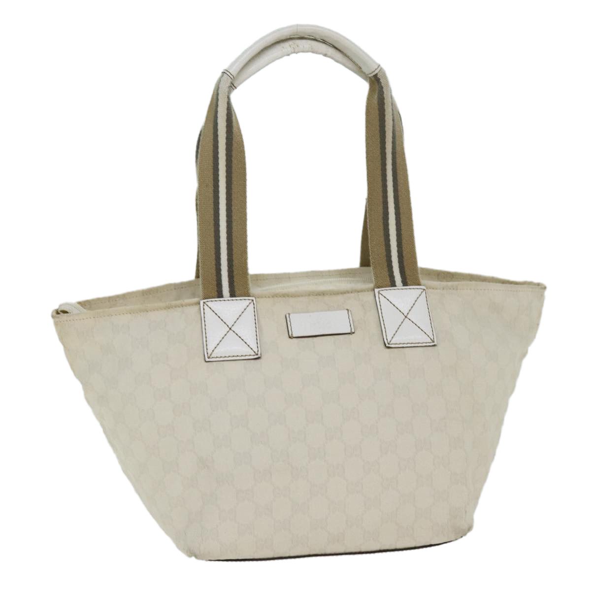 Gucci Gg Canvas White Canvas Tote Bag (Pre-Owned) Size ONE SIZE - 9 Thumbnail