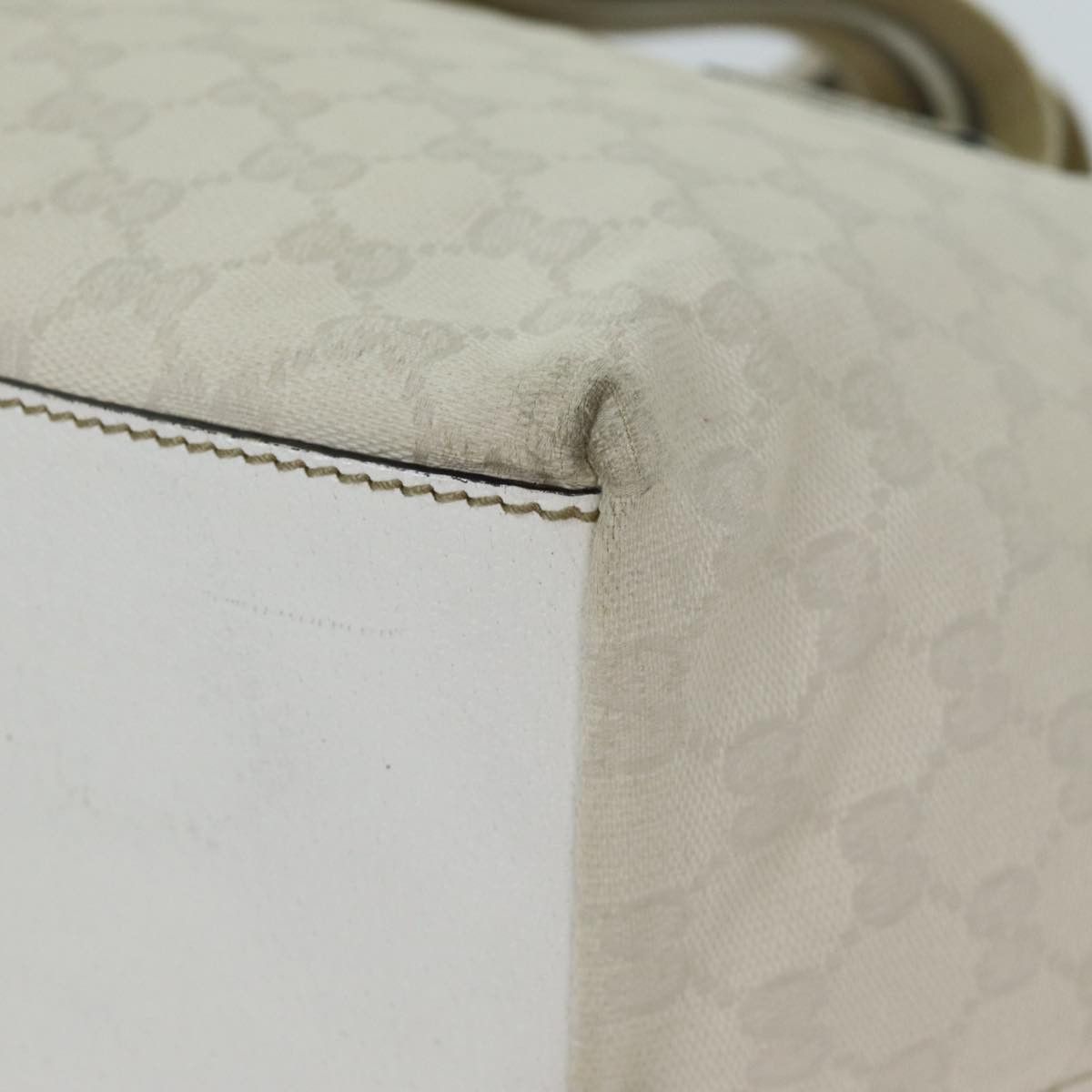 Gucci Gg Canvas White Canvas Tote Bag (Pre-Owned) Size ONE SIZE - 17 Thumbnail