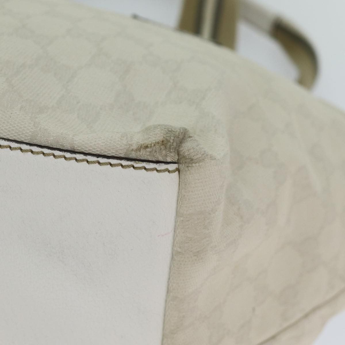 Gucci Gg Canvas White Canvas Tote Bag (Pre-Owned) Size ONE SIZE - 15 Thumbnail