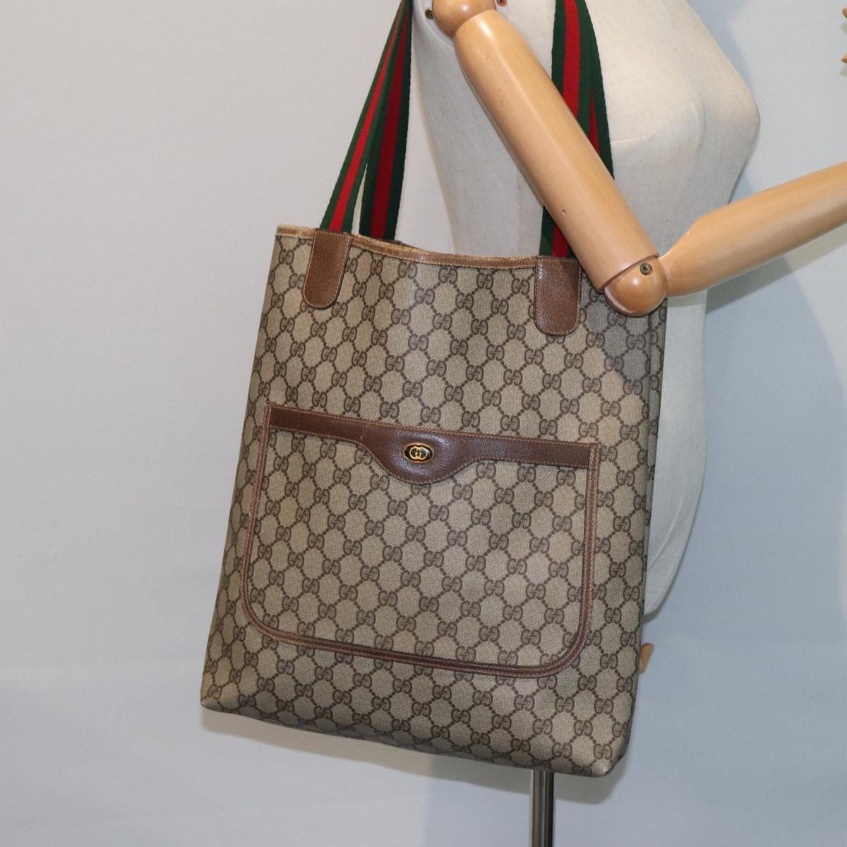 Gucci Gg Canvas Beige Synthetic Tote Bag (Pre-Owned) Size ONE SIZE - 7 Thumbnail