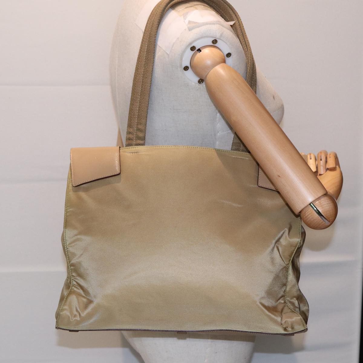 Prada Tessuto Beige Synthetic Tote Bag (Pre-Owned) Size ONE SIZE - 7 Thumbnail