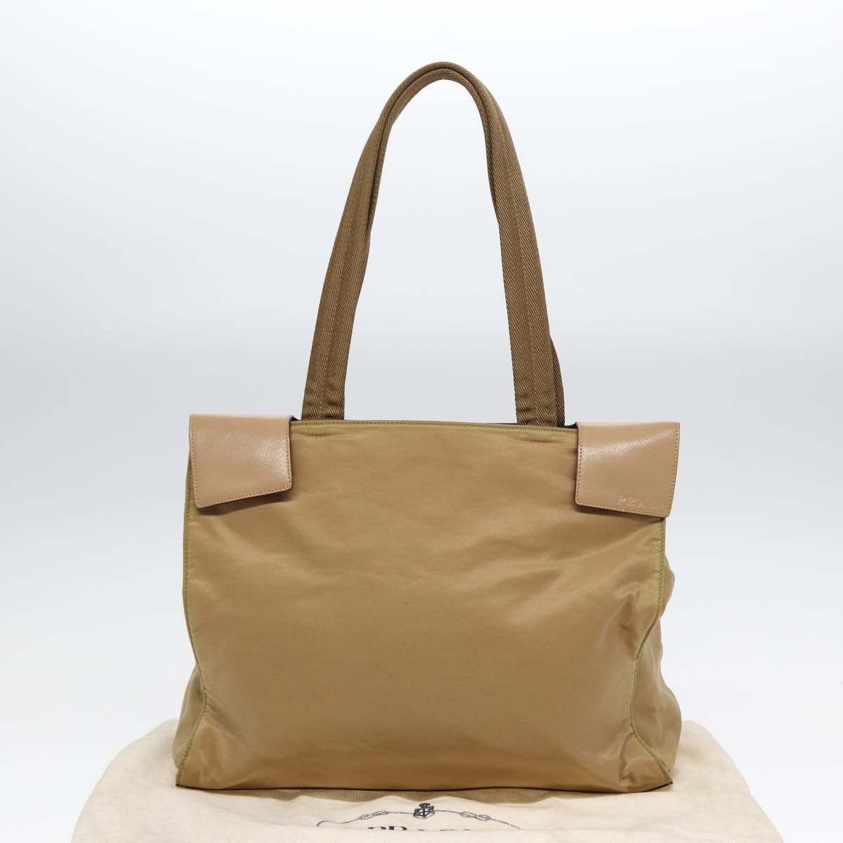 Prada Tessuto Beige Synthetic Tote Bag (Pre-Owned) Size ONE SIZE - 8 Thumbnail