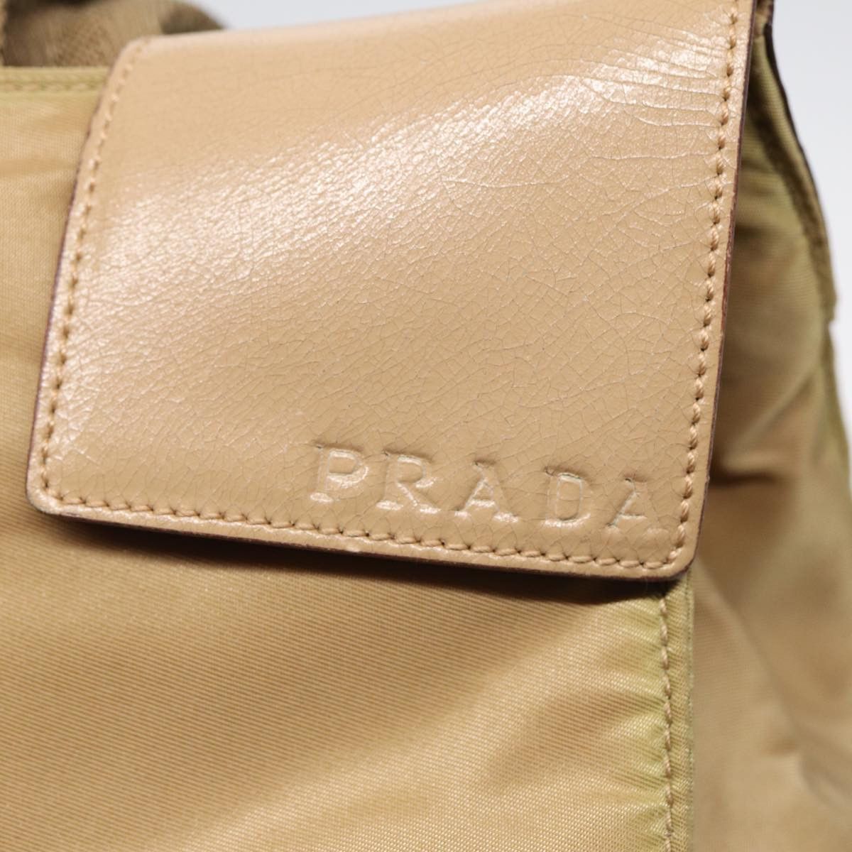 Prada Tessuto Beige Synthetic Tote Bag (Pre-Owned) Size ONE SIZE - 19 Thumbnail