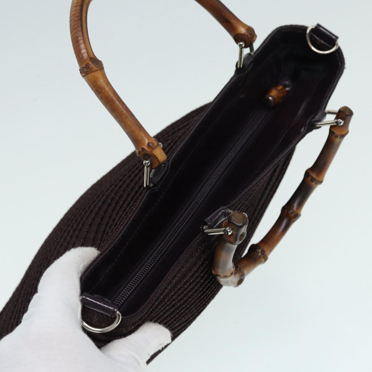 Gucci Bamboo Black Canvas Shoulder Bag (Pre-Owned) Size ONE SIZE - 4 Thumbnail