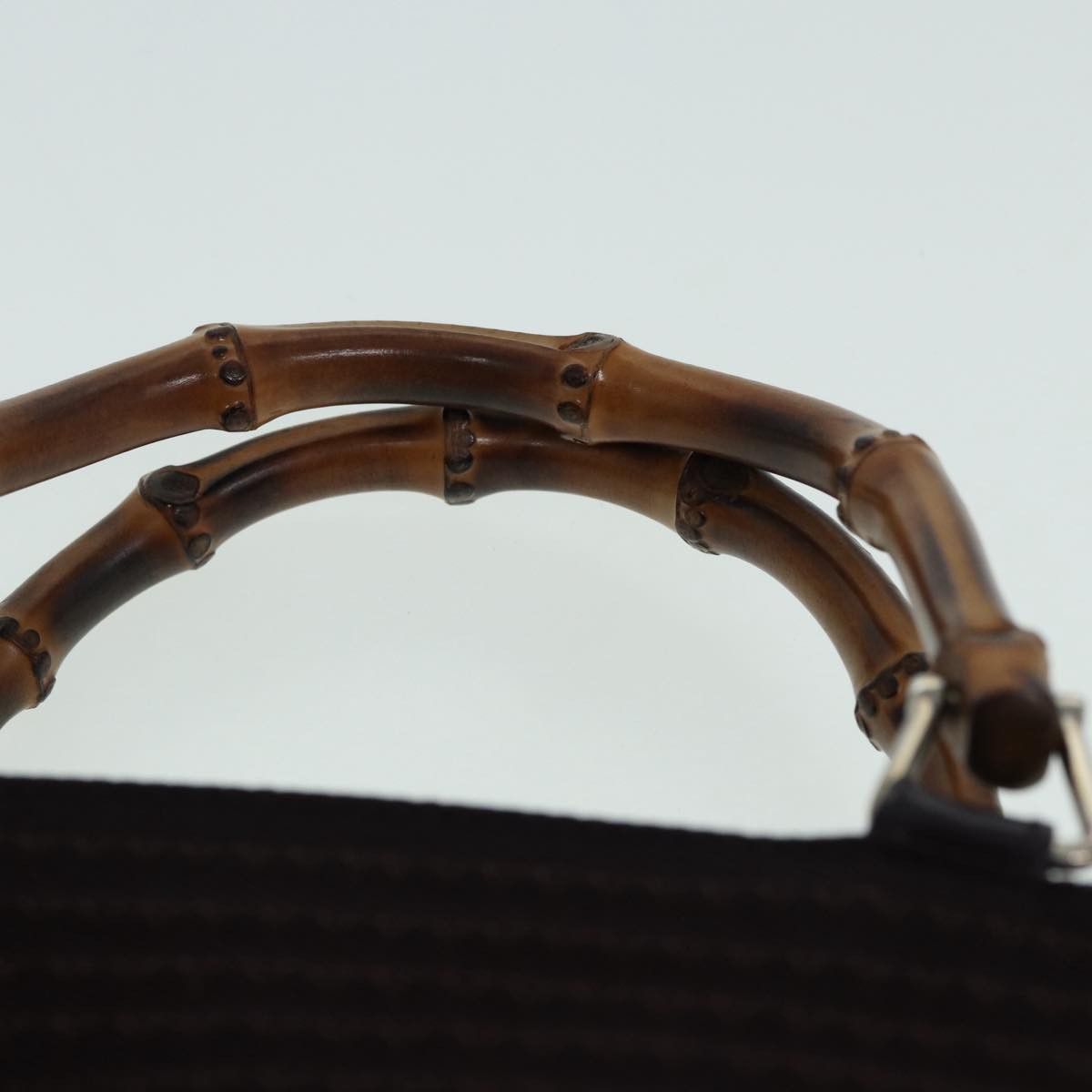 Gucci Bamboo Black Canvas Shoulder Bag (Pre-Owned) Size ONE SIZE - 13 Thumbnail