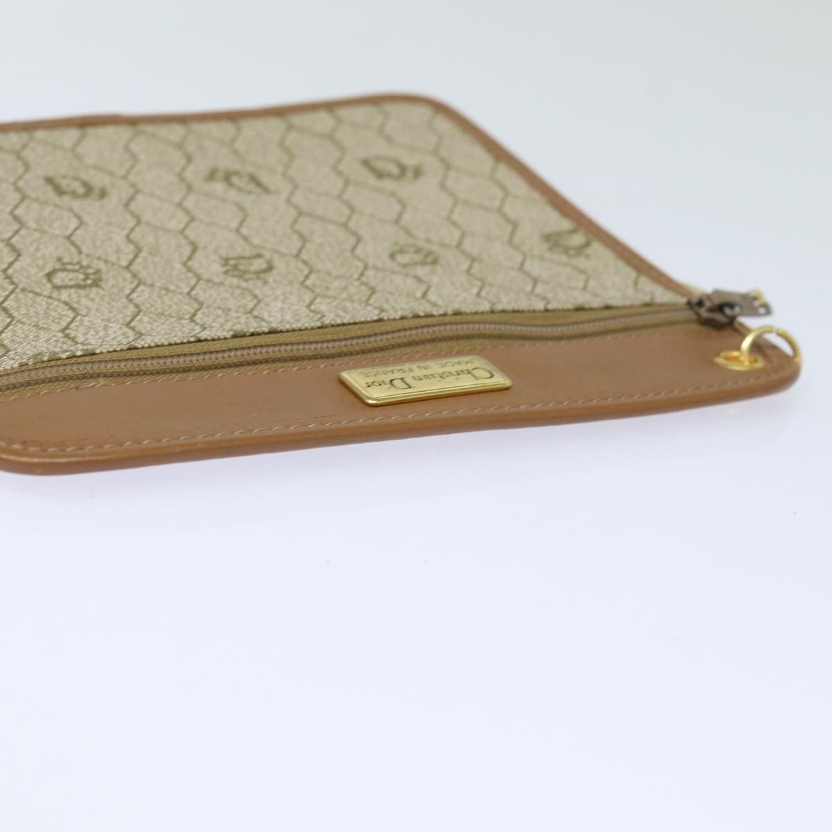 Dior Honeycomb Beige Canvas Clutch Bag (Pre-Owned) Size ONE SIZE - 8 Thumbnail