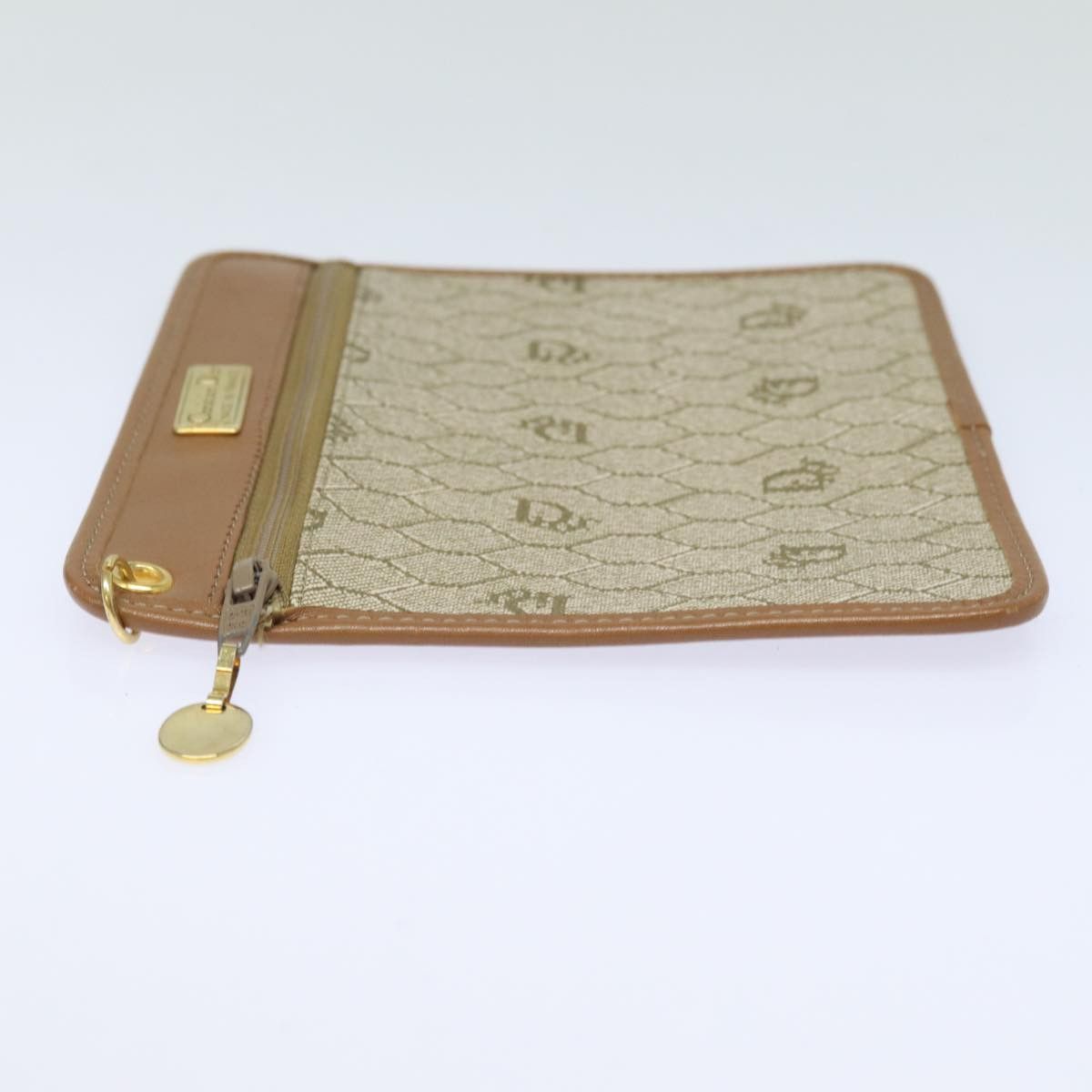 Dior Honeycomb Beige Canvas Clutch Bag (Pre-Owned) Size ONE SIZE - 4 Thumbnail