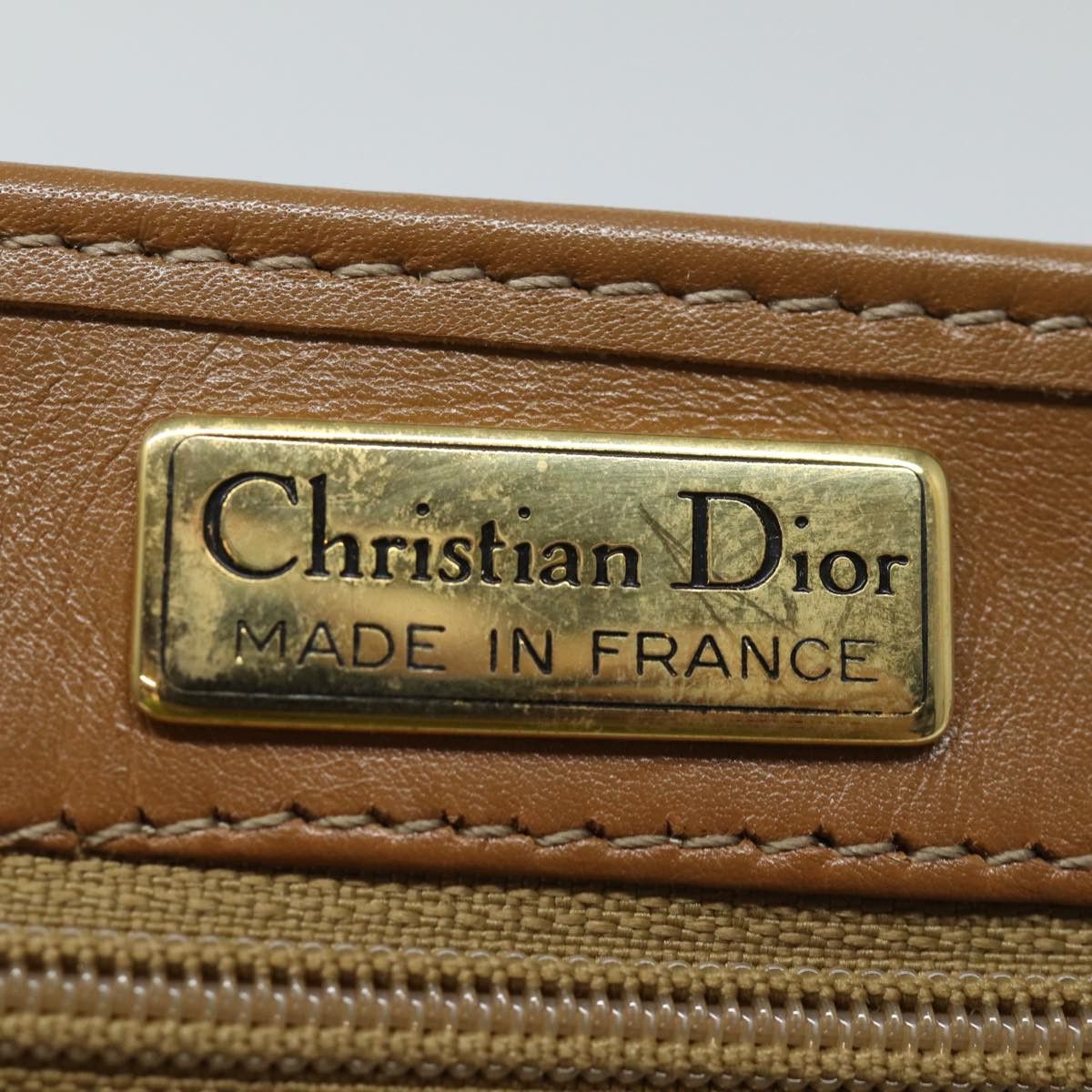 Dior Honeycomb Beige Canvas Clutch Bag (Pre-Owned) Size ONE SIZE - 6 Thumbnail