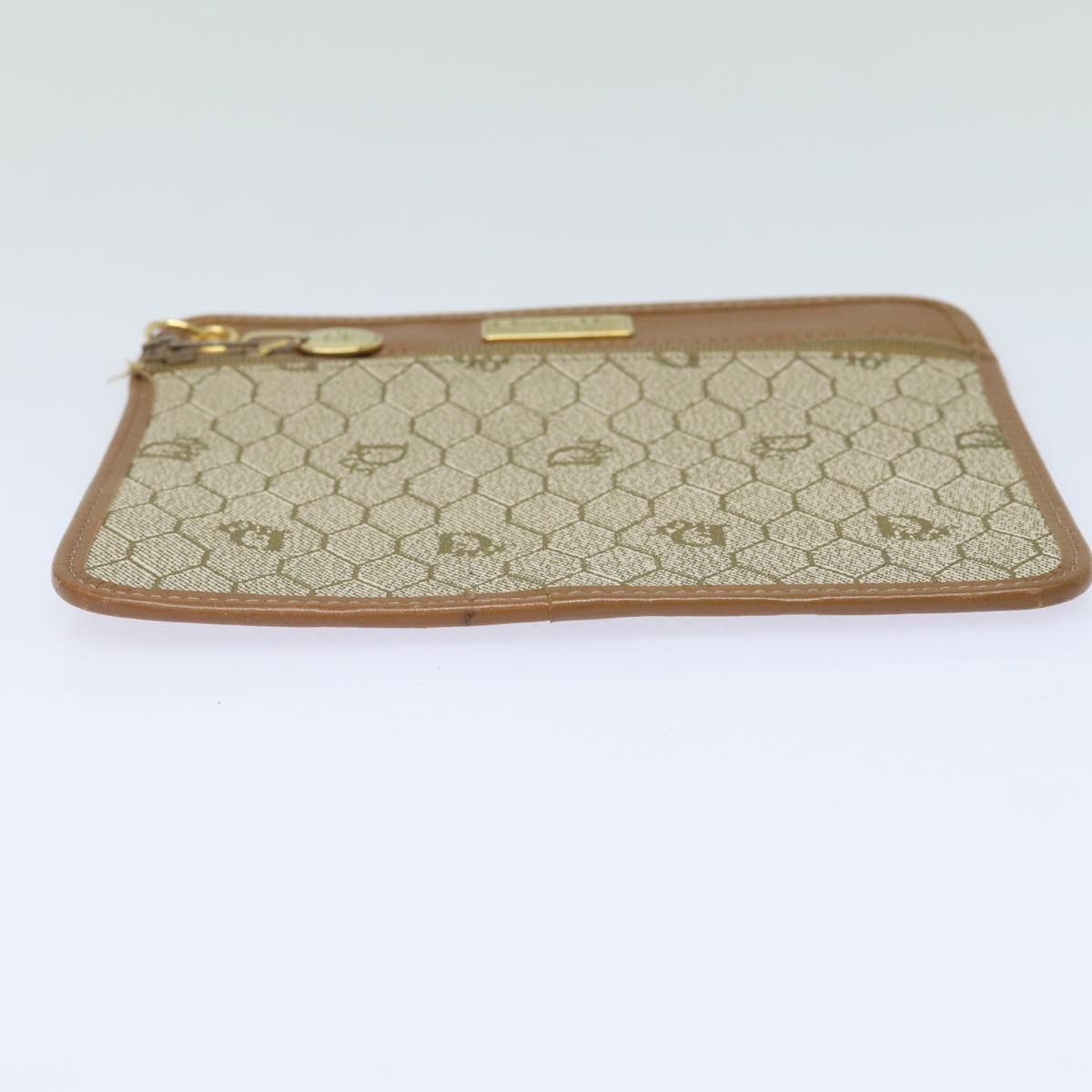 Dior Honeycomb Beige Canvas Clutch Bag (Pre-Owned) Size ONE SIZE - 3 Thumbnail
