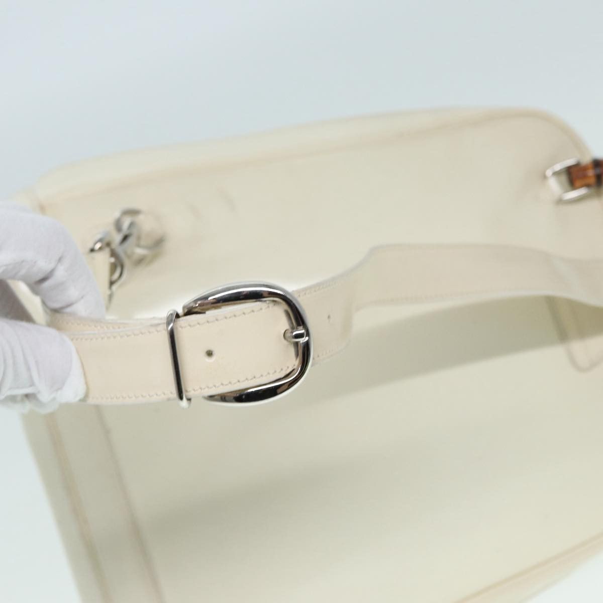Gucci Bamboo White Leather Shoulder Bag (Pre-Owned) Size ONE SIZE - 13 Thumbnail