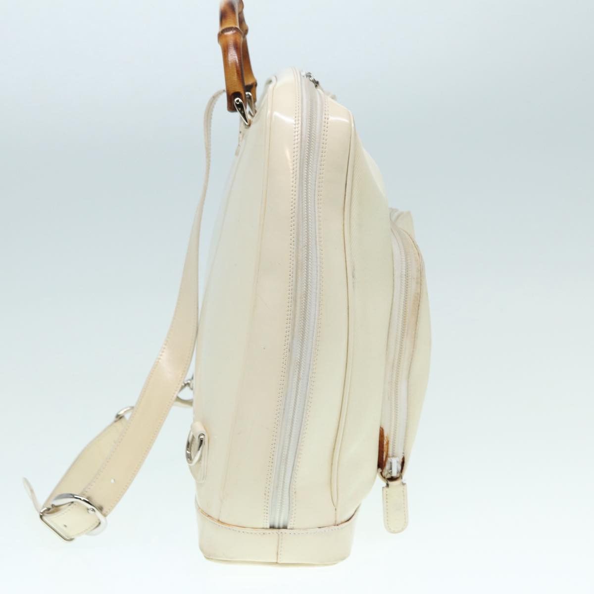 Gucci Bamboo White Leather Shoulder Bag (Pre-Owned) Size ONE SIZE - 12 Thumbnail