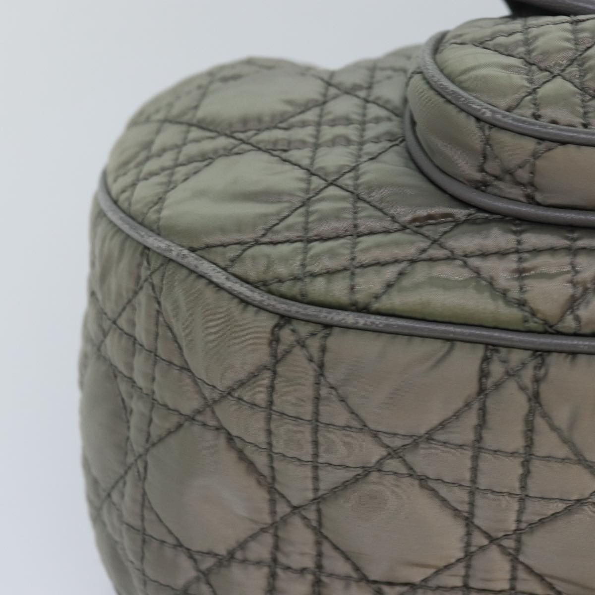 Dior Cannage Lady Grey Synthetic Handbag (Pre-Owned) Size ONE SIZE - 7 Thumbnail