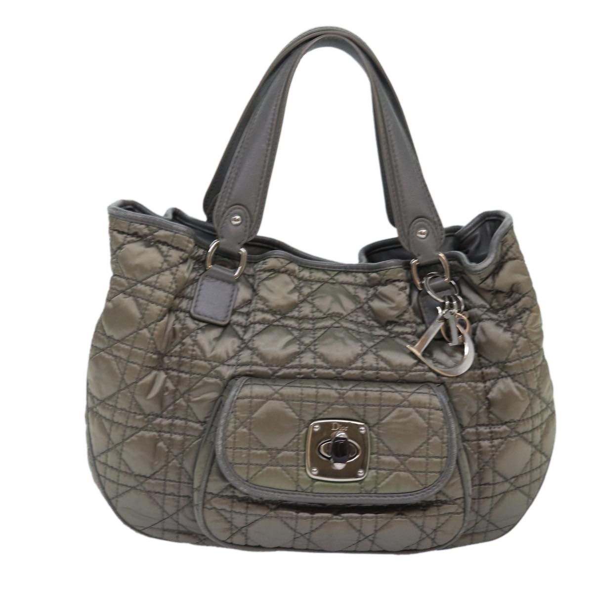 Dior Cannage Lady Grey Synthetic Handbag (Pre-Owned) Size ONE SIZE - 18 Thumbnail