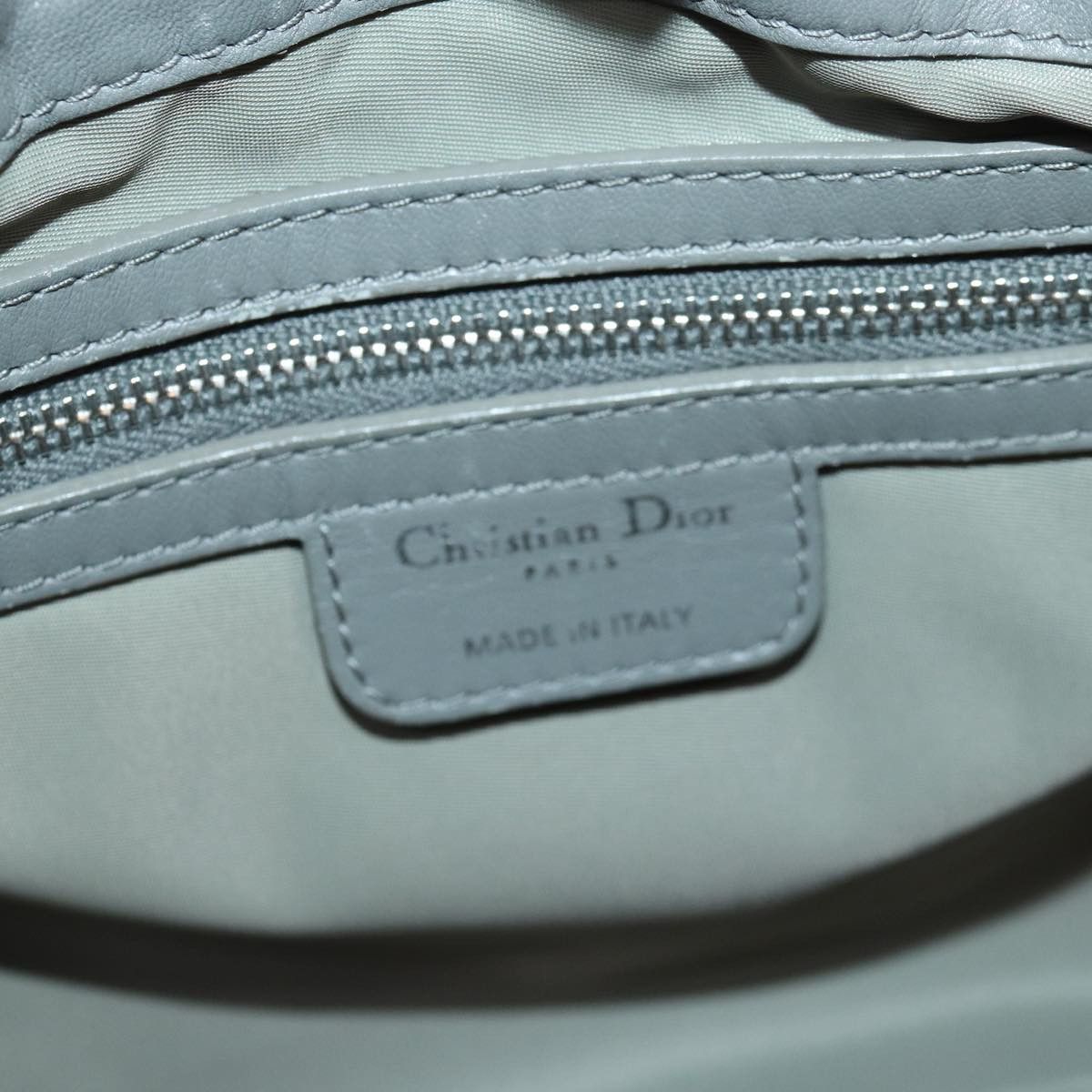 Dior Cannage Lady Grey Synthetic Handbag (Pre-Owned) Size ONE SIZE - 15 Thumbnail