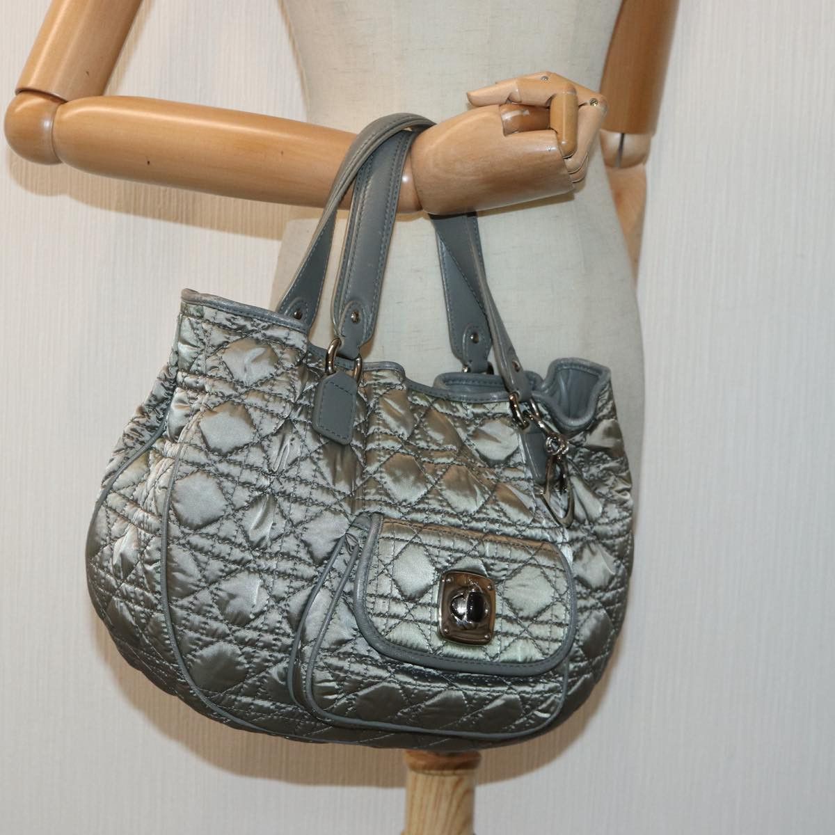 Dior Cannage Lady Grey Synthetic Handbag (Pre-Owned) Size ONE SIZE - 17 Thumbnail