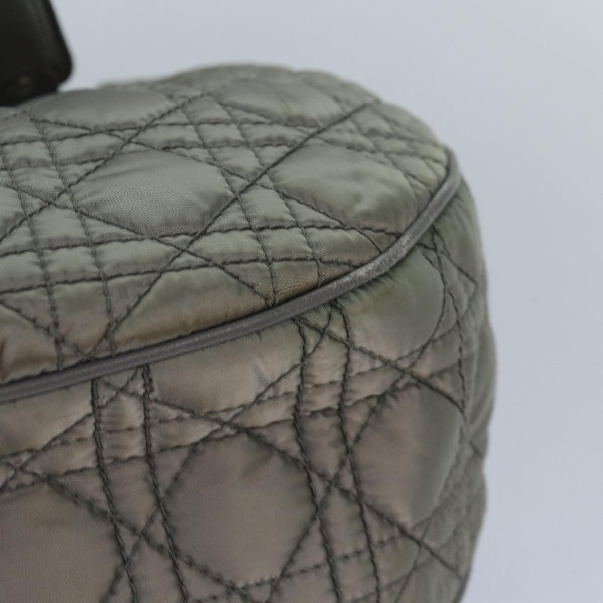 Dior Cannage Lady Grey Synthetic Handbag (Pre-Owned) Size ONE SIZE - 10 Thumbnail