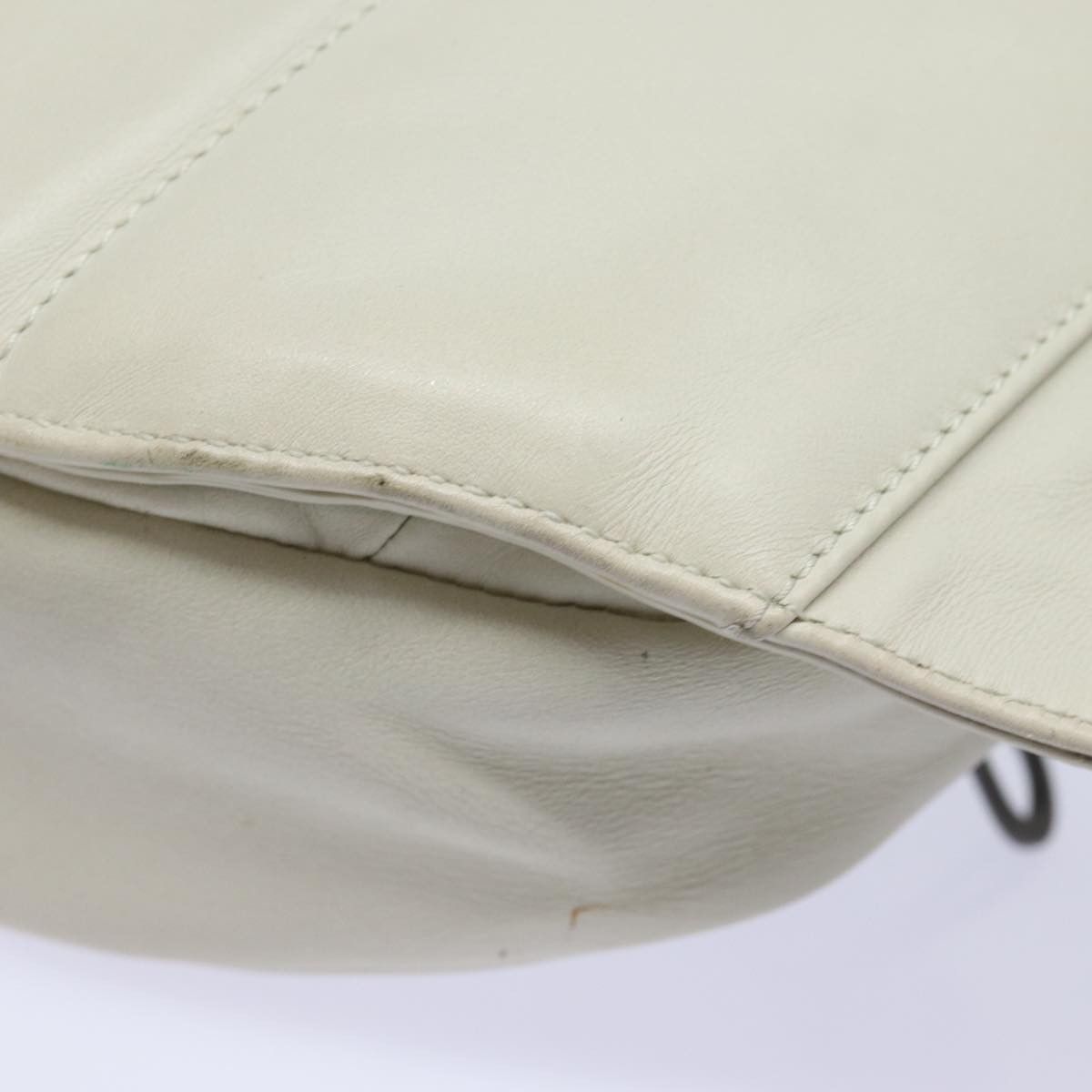Bottega Veneta Intrecciato White Leather Shoulder Bag (Pre-Owned) Size ONE SIZE - 17 Thumbnail