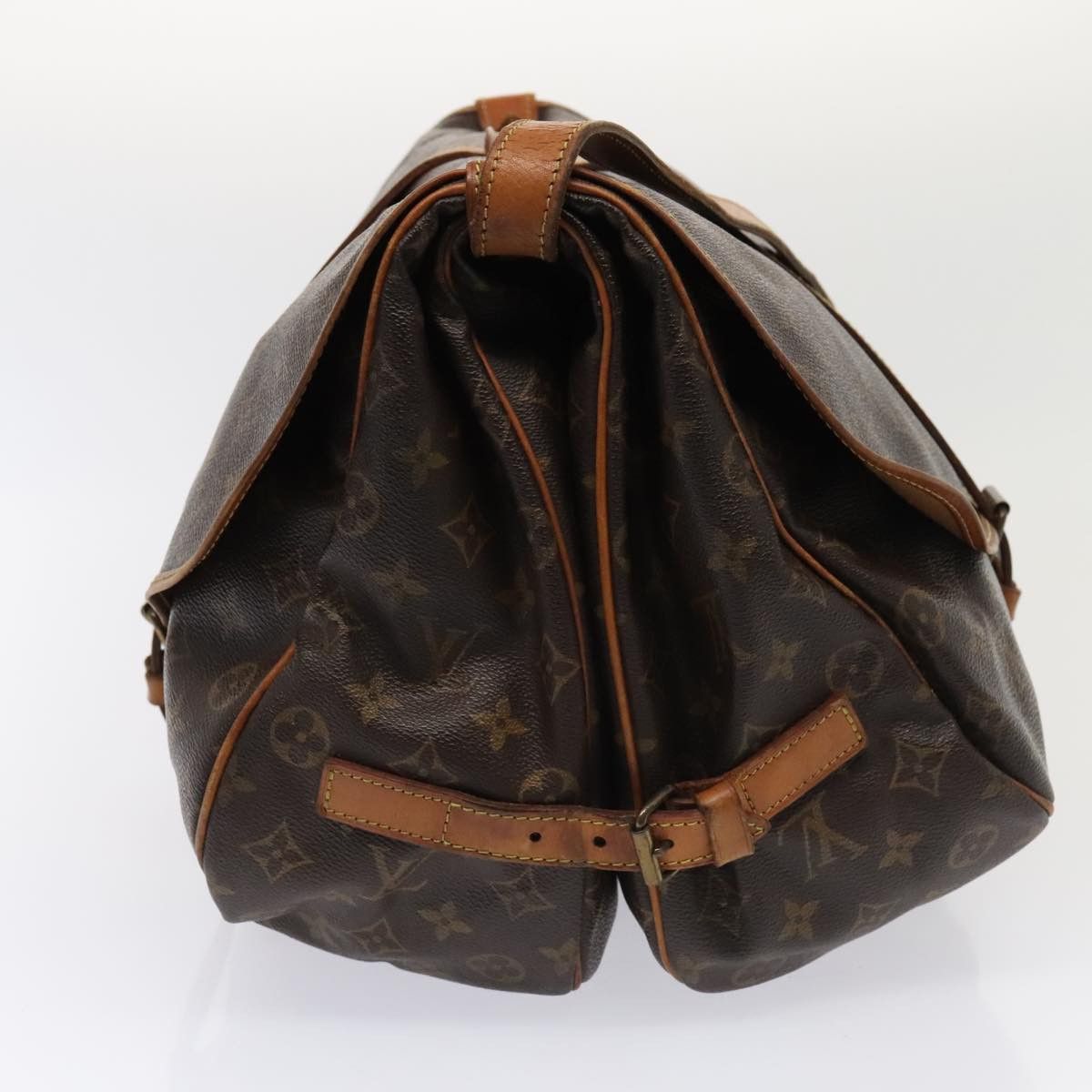 Louis Vuitton Saumur 35 Brown Canvas Shoulder Bag (Pre-Owned) Size ONE SIZE - 3 Thumbnail