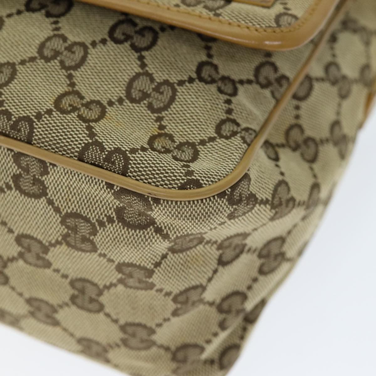 Gucci Sherry Beige Canvas Shoulder Bag (Pre-Owned) Size ONE SIZE - 16 Thumbnail