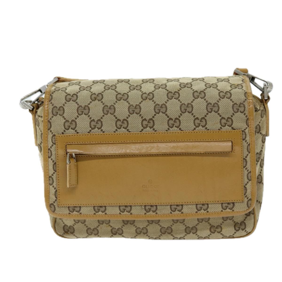 Gucci Sherry Beige Canvas Shoulder Bag (Pre-Owned) Size ONE SIZE - 17 Thumbnail