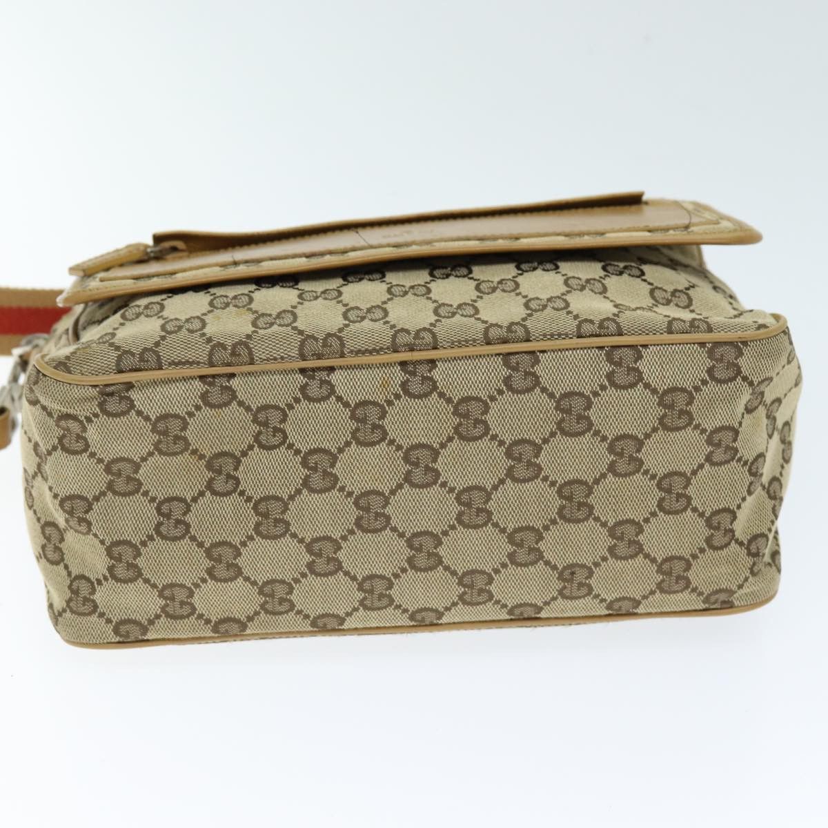 Gucci Sherry Beige Canvas Shoulder Bag (Pre-Owned) Size ONE SIZE - 3 Thumbnail