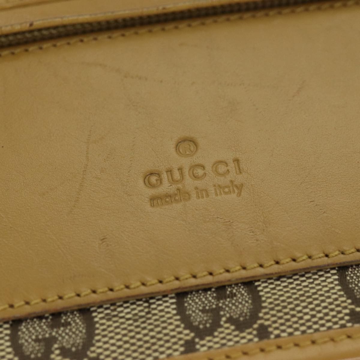 Gucci Sherry Beige Canvas Shoulder Bag (Pre-Owned) Size ONE SIZE - 12 Thumbnail