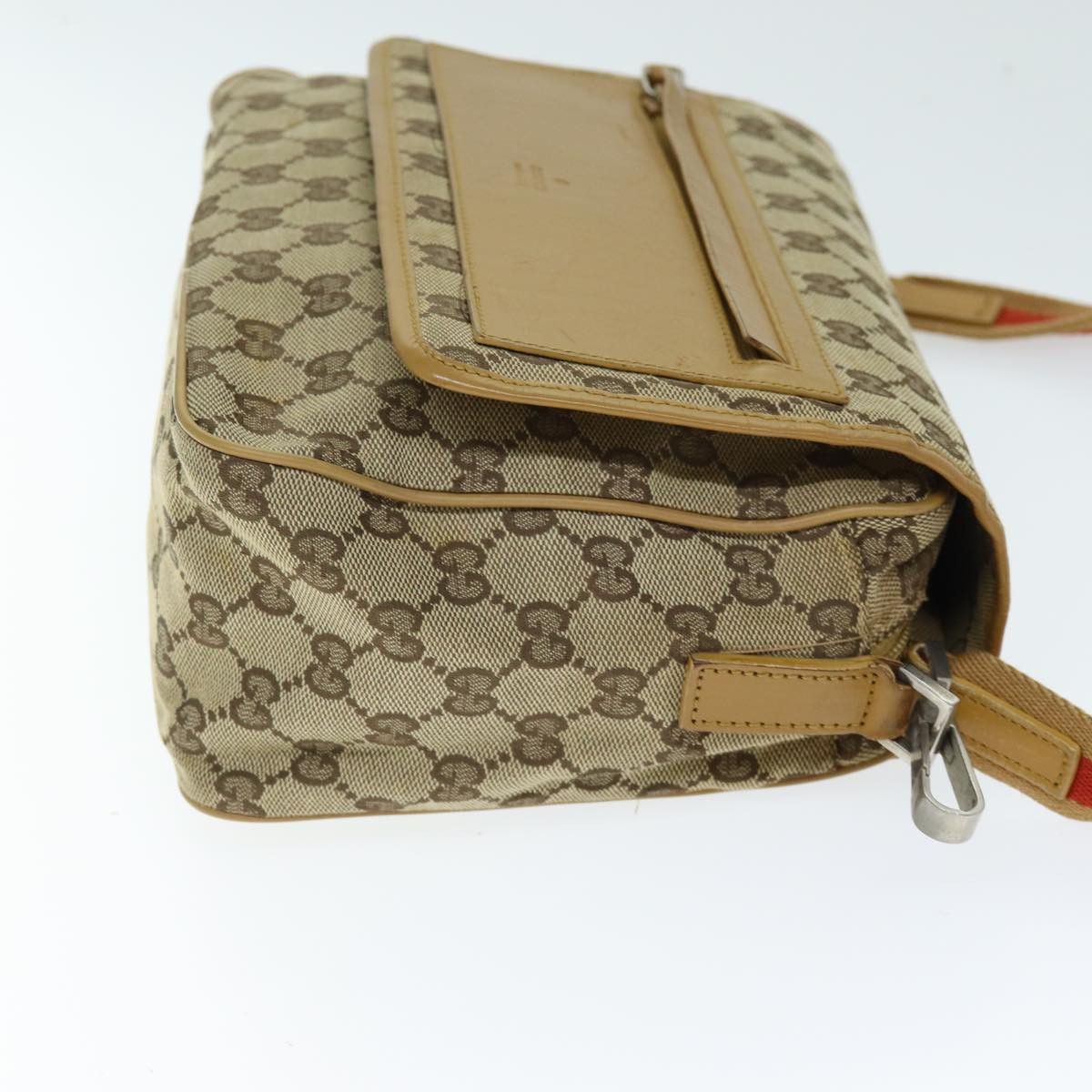 Gucci Sherry Beige Canvas Shoulder Bag (Pre-Owned) Size ONE SIZE - 13 Thumbnail