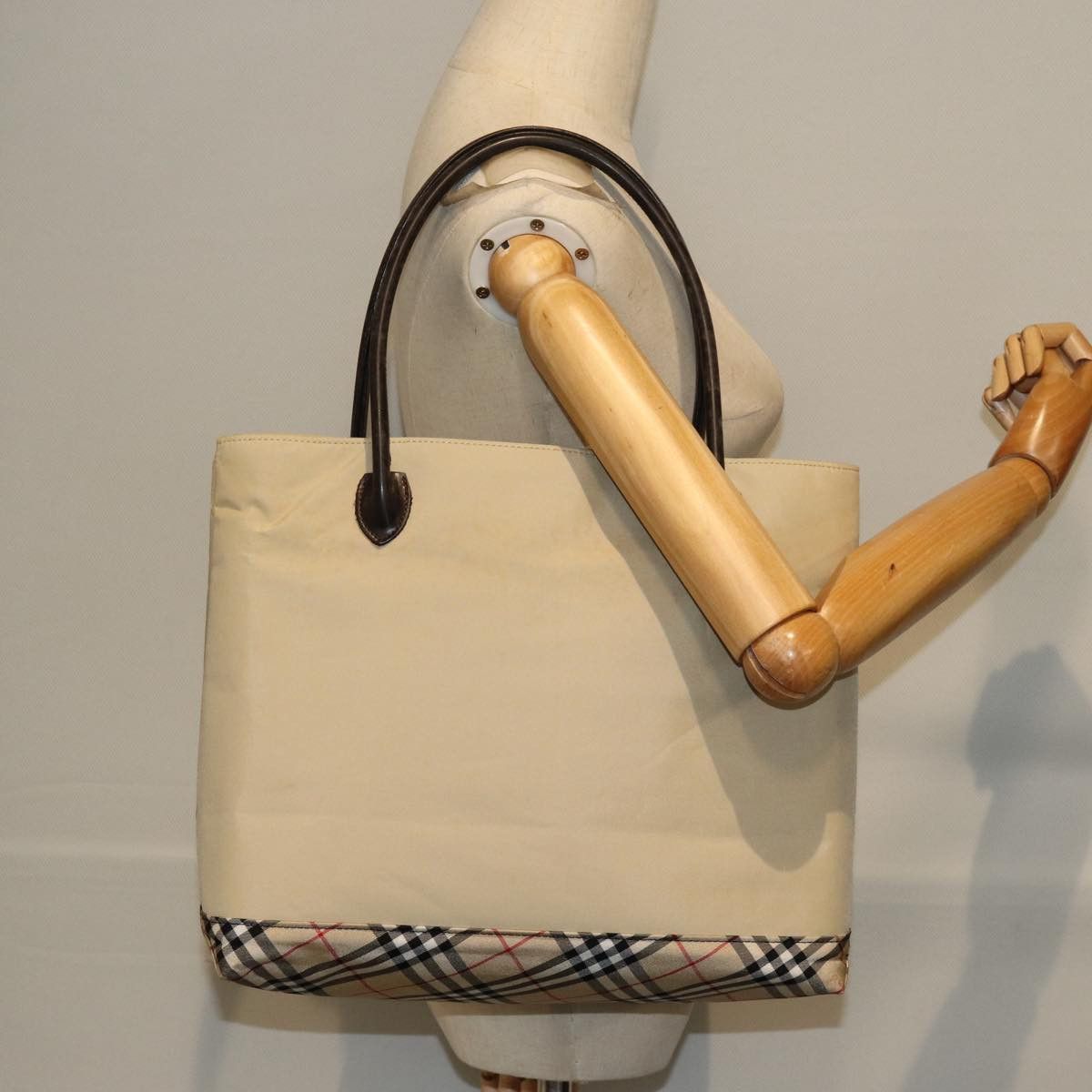 Burberry Nova Check Beige Synthetic Tote Bag (Pre-Owned) Size ONE SIZE - 8 Thumbnail
