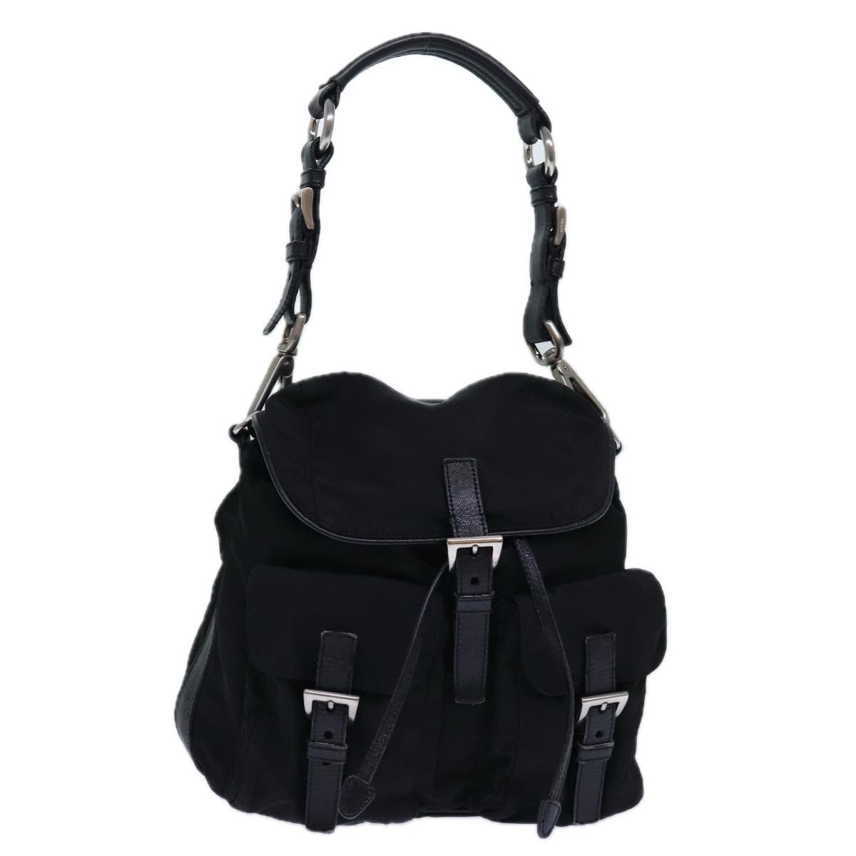 Prada Tessuto Black Synthetic Backpack Bag (Pre-Owned) Size ONE SIZE - 16 Thumbnail